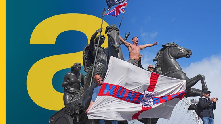 Protestierende auf Trafalgar Square in London