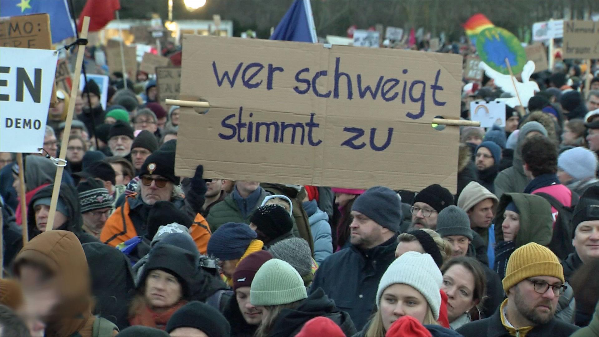 Demonstrationen gegen Rechts