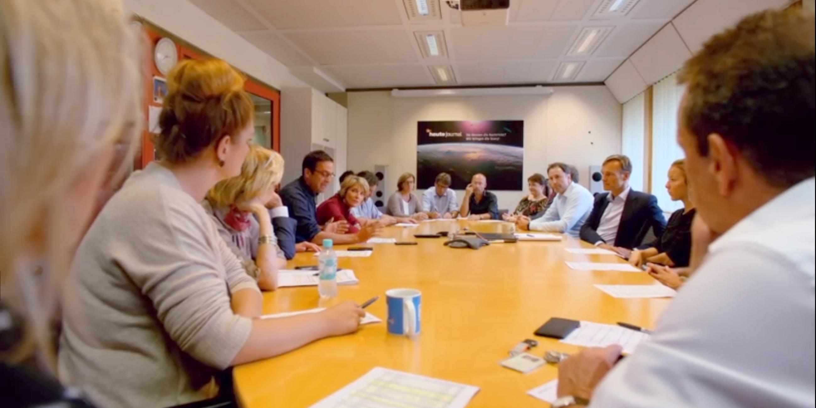 Redaktionskonferenz des ZDF heute-journals