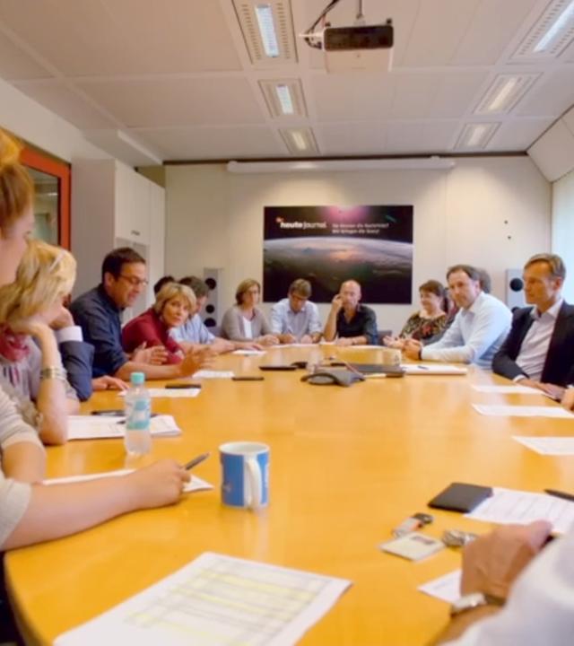 Redaktionskonferenz des ZDF heute-journals