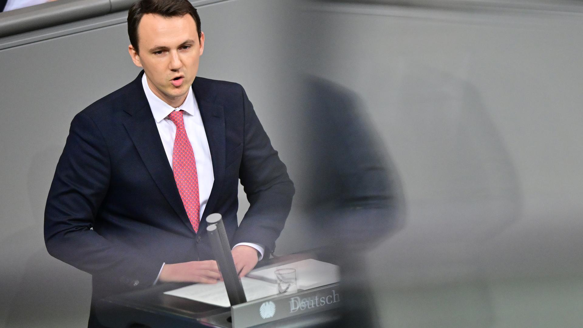 Pascal Reddig im Bundestag