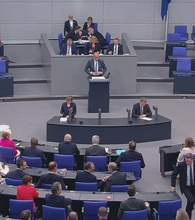 Kanzler Merz bei seiner Regierungserklärung