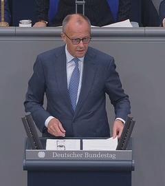 Friedrich Merz bei seiner Regierungserklärung im Bundestag