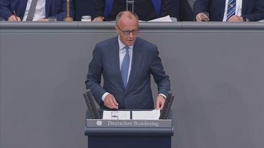 Friedrich Merz bei seiner Regierungserklärung im Bundestag
