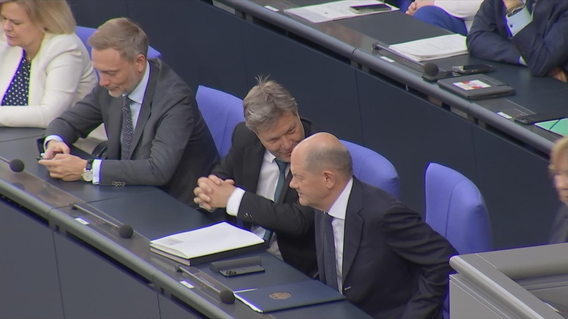 Regierungstrio Scholz, Lindner und Habeck