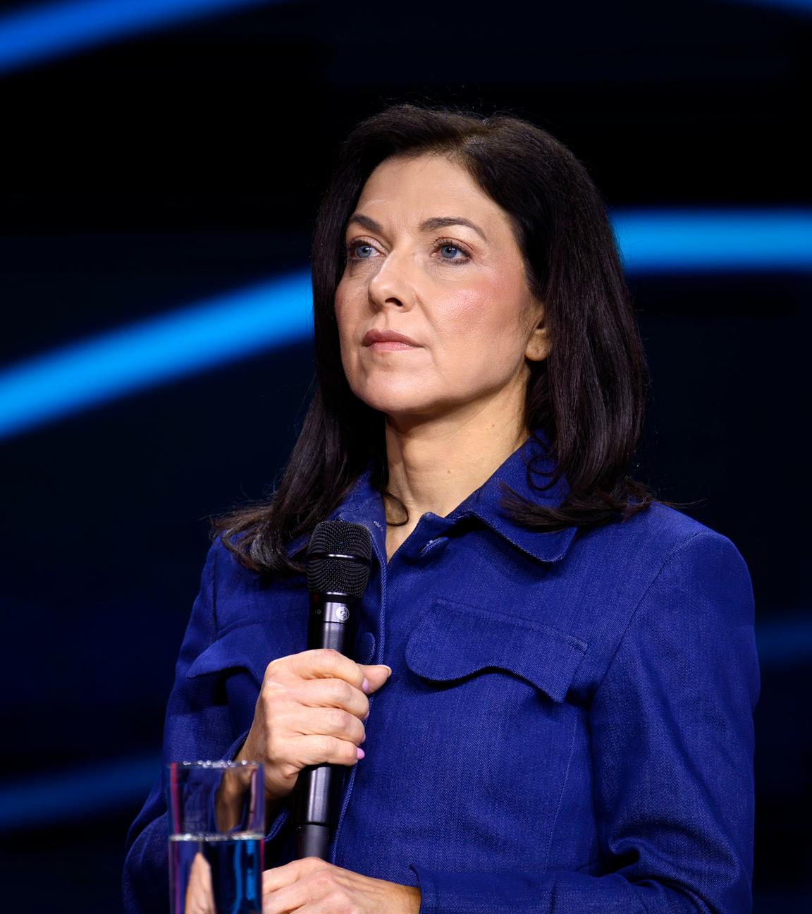 Bundeswirtschaftssministerin Katherina Reiche (CDU) spricht auf der Hannover Messe. 