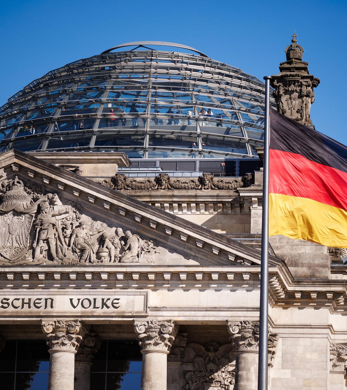 Reichstagsgebäude in Berlin von außen