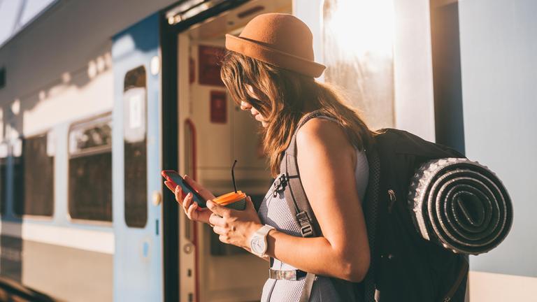 Reisende Jugendliche