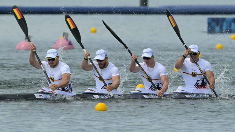 (v.l.n.r.) Max Rendschmidt, Max Lemke, Jacob Schopf und Tom Liebscher-Lucz in Aktion am 08.08.24.