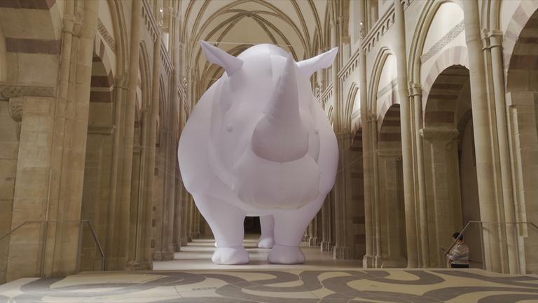 Rhinozerus in der Kirche in Sachsen-Anhalt