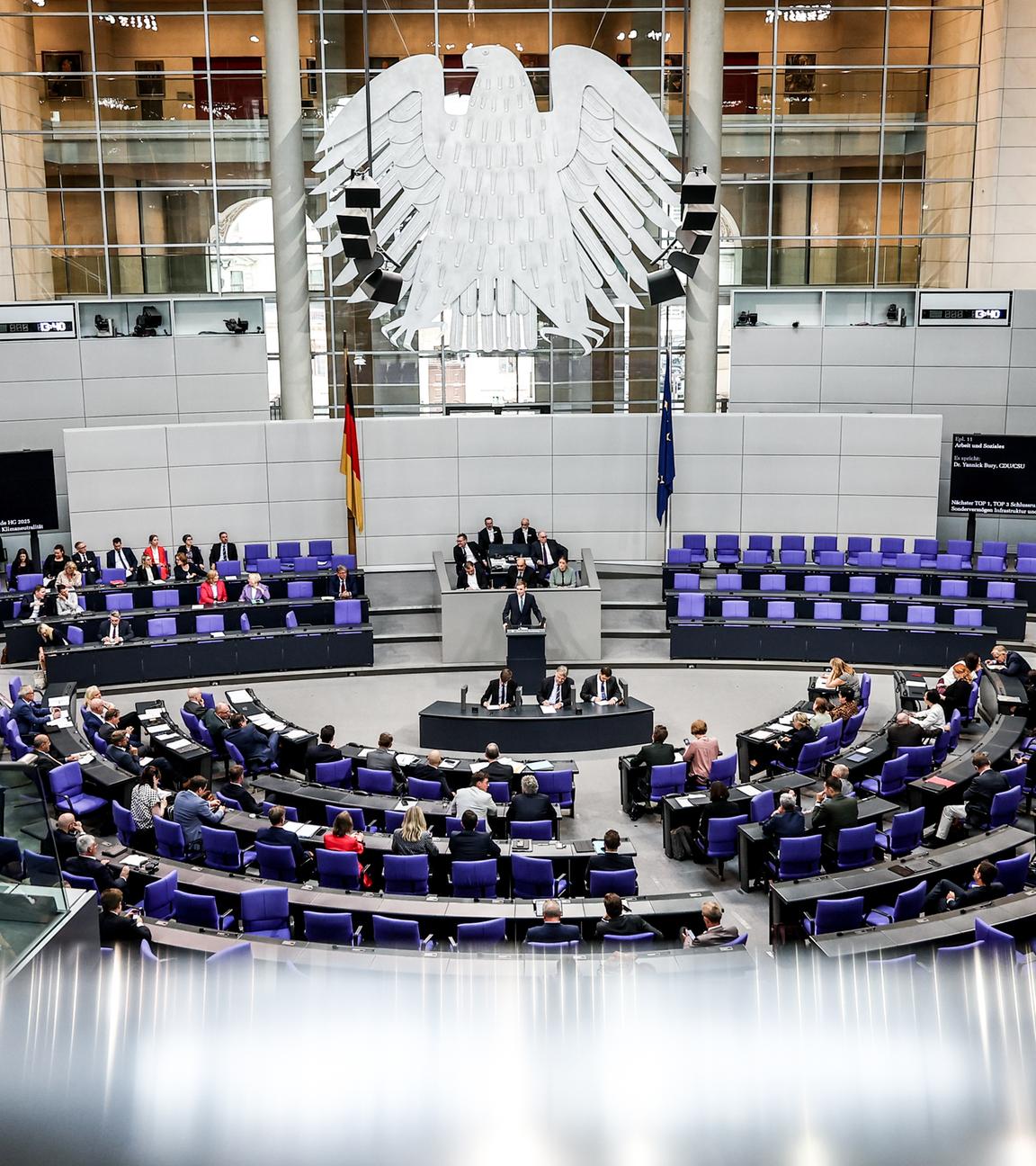 Der Planarsaal des Bundestags 