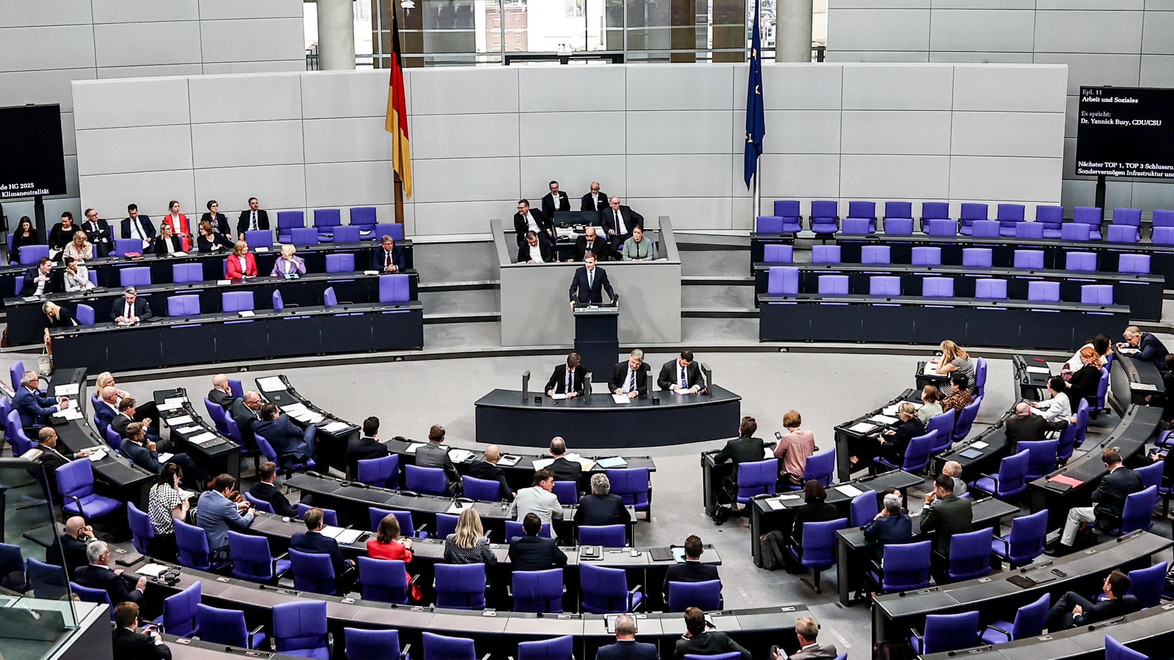 Der Planarsaal des Bundestags 