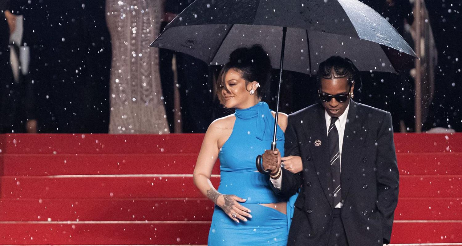 Rihanna und ihr Partner A$AP Rocky auf dem roten Teppich in Cannes