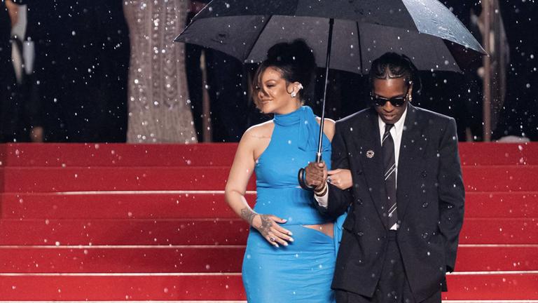 Rihanna und ihr Partner A$AP Rocky auf dem roten Teppich in Cannes