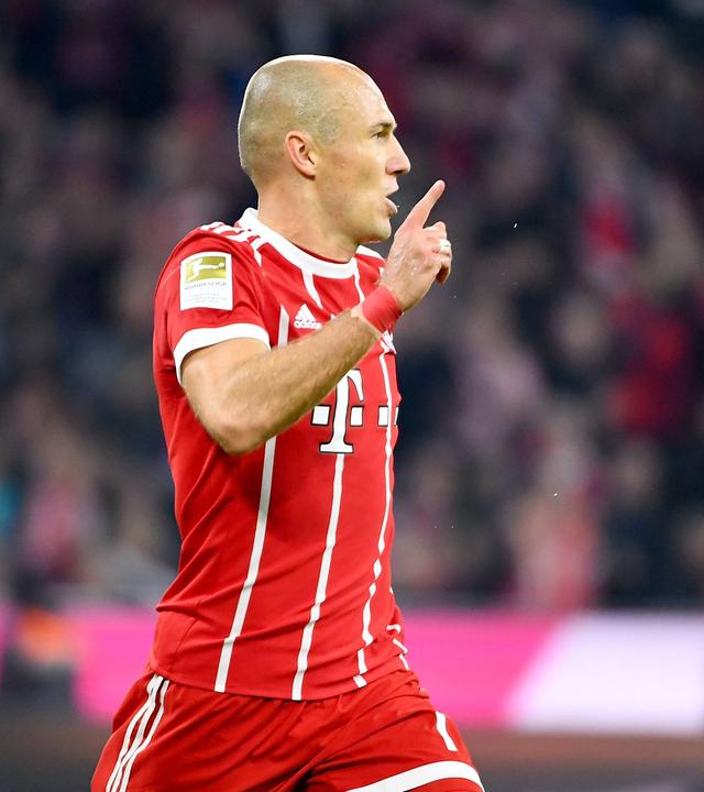 Robben zelebriert eines seiner zahlreichen Tore