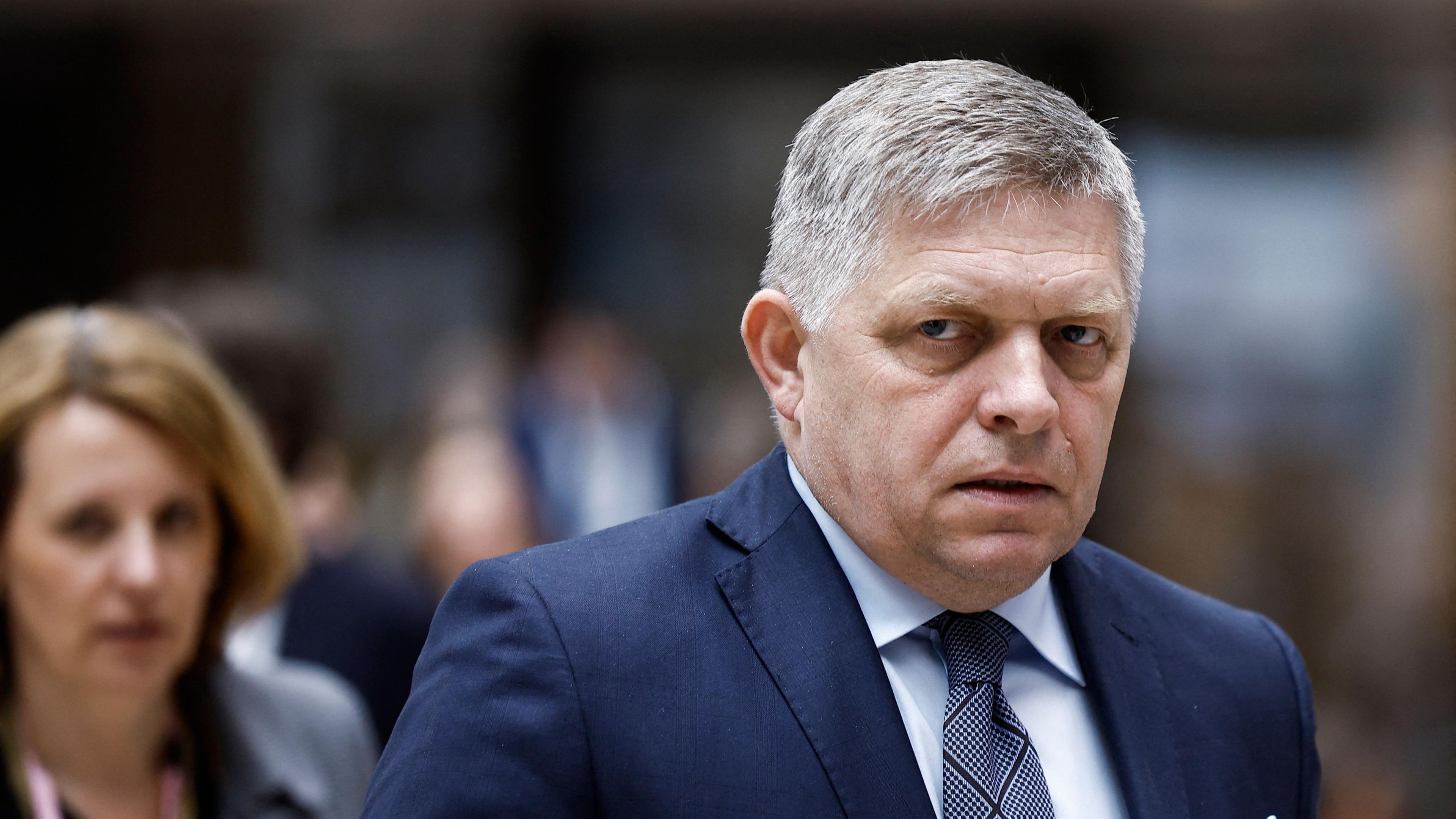 Archiv: Robert Fico am 18.04.2024 beim EU-Gipfel
