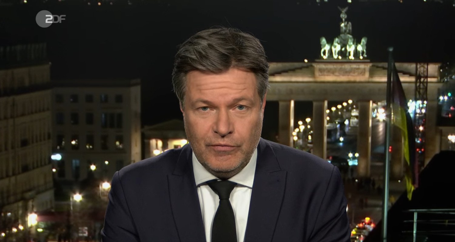 Robert Habeck im ZDF heute journal.