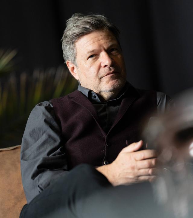 Ehemaliger Bundesminister für Wirtschaft und Klimaschutz, Robert Habeck, während einer Wahlkampfveranstaltung der Grünen in Mainz am 07.03.2026.
