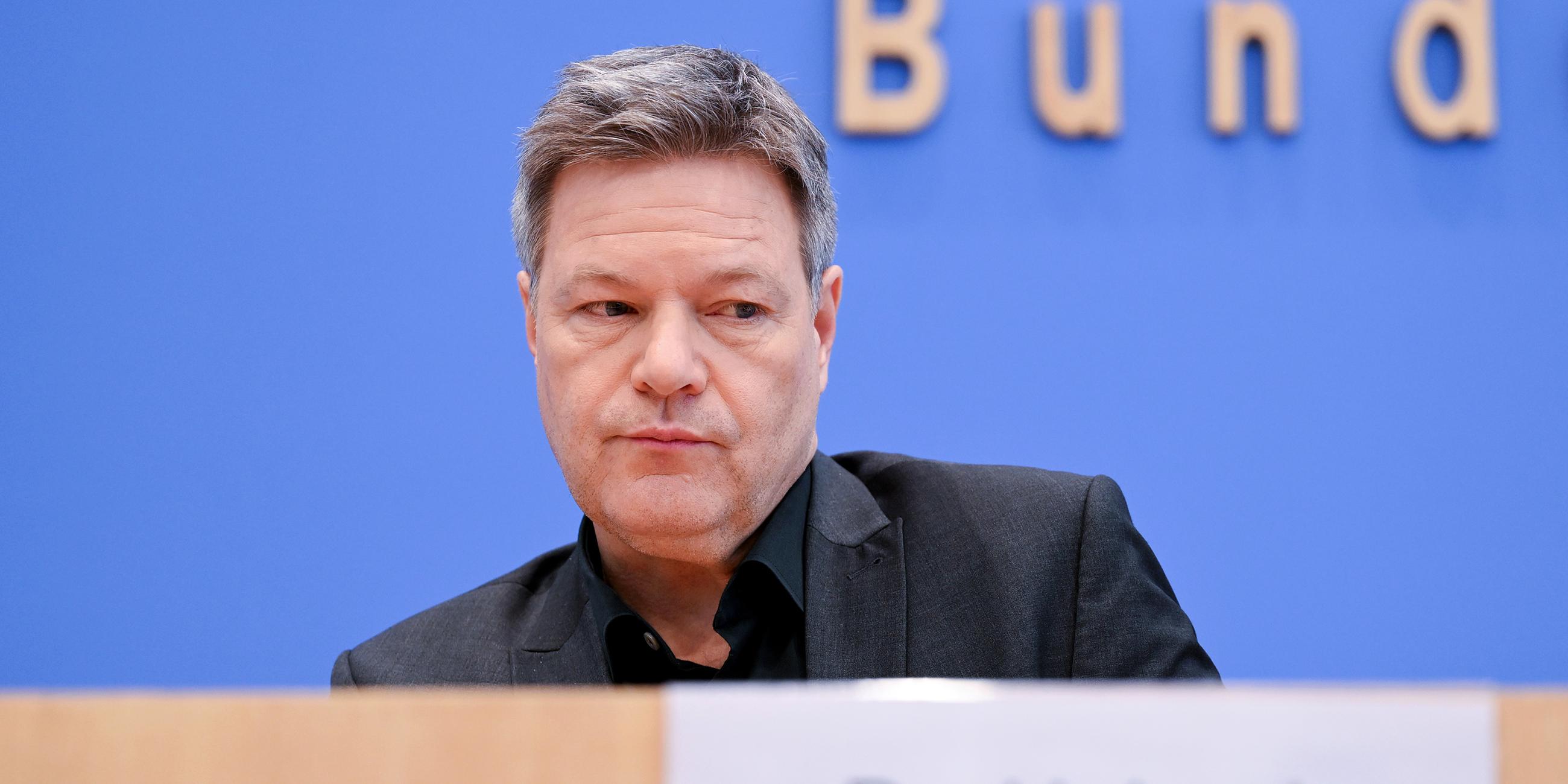 Robert Habeck bei der Bundespressekonferfenz am 24.02.2025 in Berlin