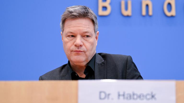 Robert Habeck bei der Bundespressekonferfenz am 24.02.2025 in Berlin