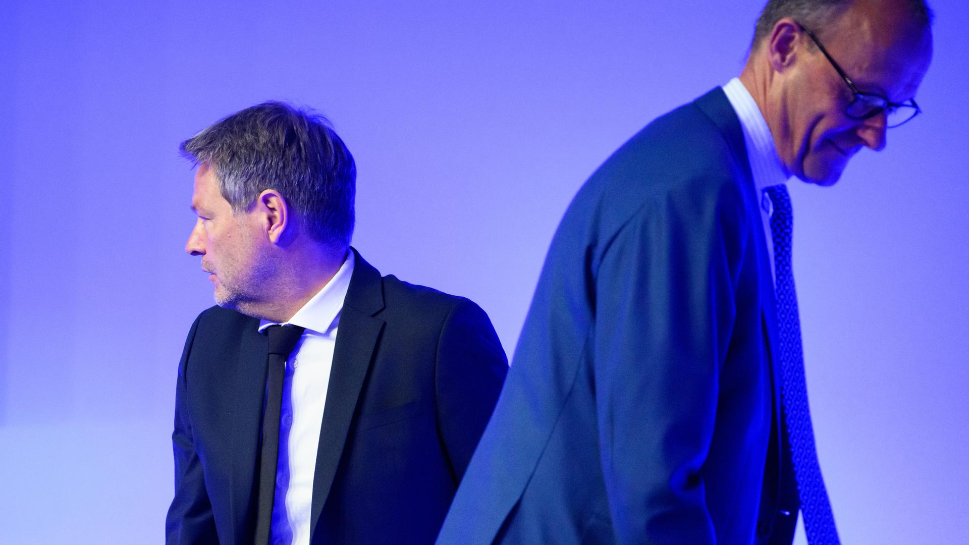 Archiv: Robert Habeck und Friedrich Merz am 31.05.2022.