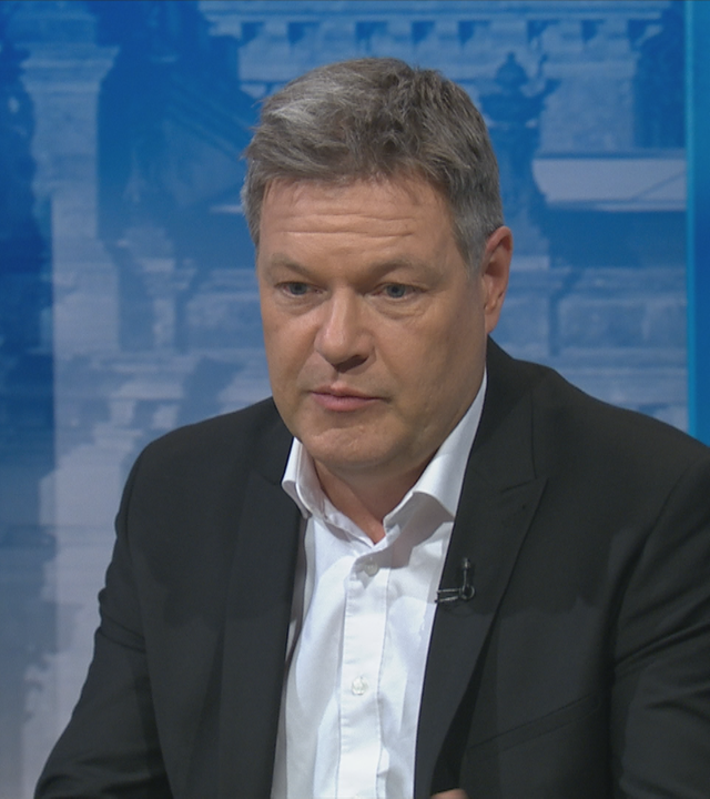 Robert Habeck von den Grünen mit einer Reaktion zur Bundestagswahl 2025.