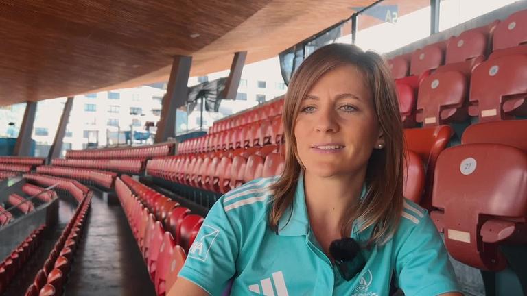 Eventmoderatorin Robin Fritschi.