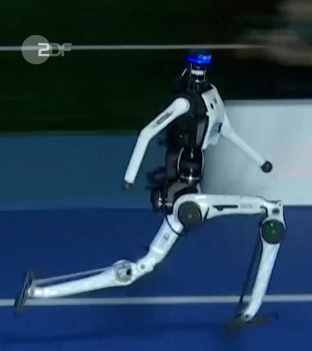 Ein humanoider Roboter läuft schneller als der schnellste Mensch der Welt.