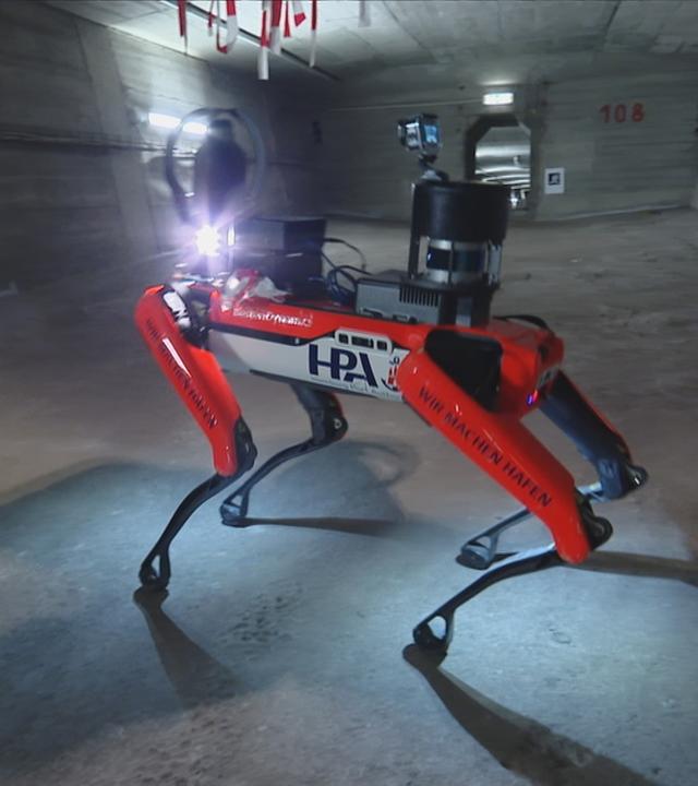 Roboter unter Brücke