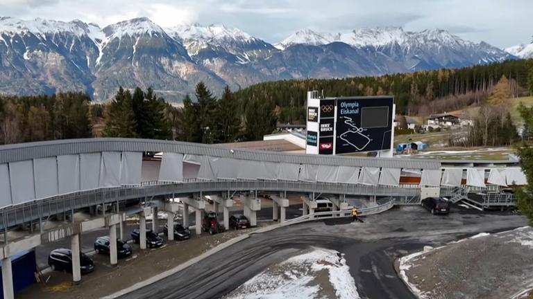 Rodelbahn in Innsbruck-Igls.