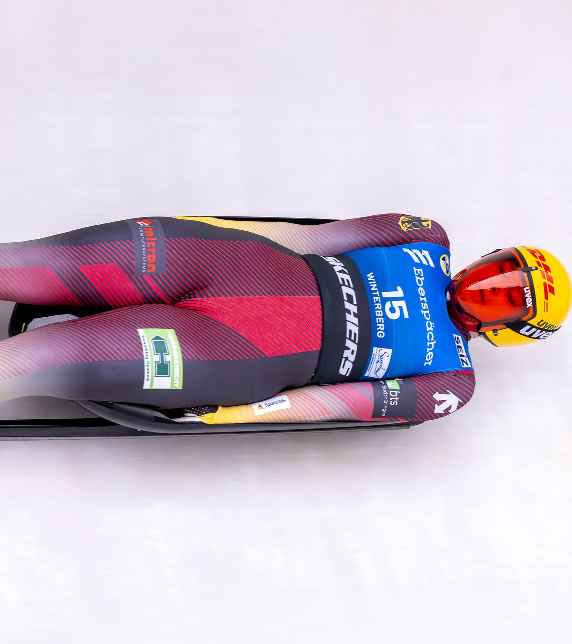 Rennrodlerin Merle Fräbel beim Weltcup in Winterberg