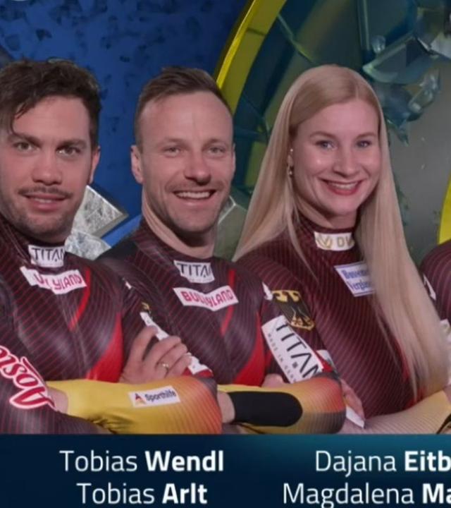 Rodeln Teamstaffel EM in Oberhof, deutsches Team