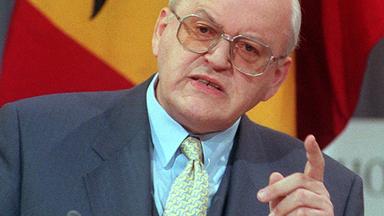 Roman Herzog bei seiner "Ruck-Rede" 1997 im Berliner Hotel Adlon