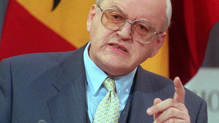 Roman Herzog bei seiner "Ruck-Rede" 1997 im Berliner Hotel Adlon