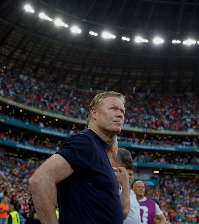 Ronald Koeman, Trainer der niederländischen Nationalmannschaft, während des Spiels. 