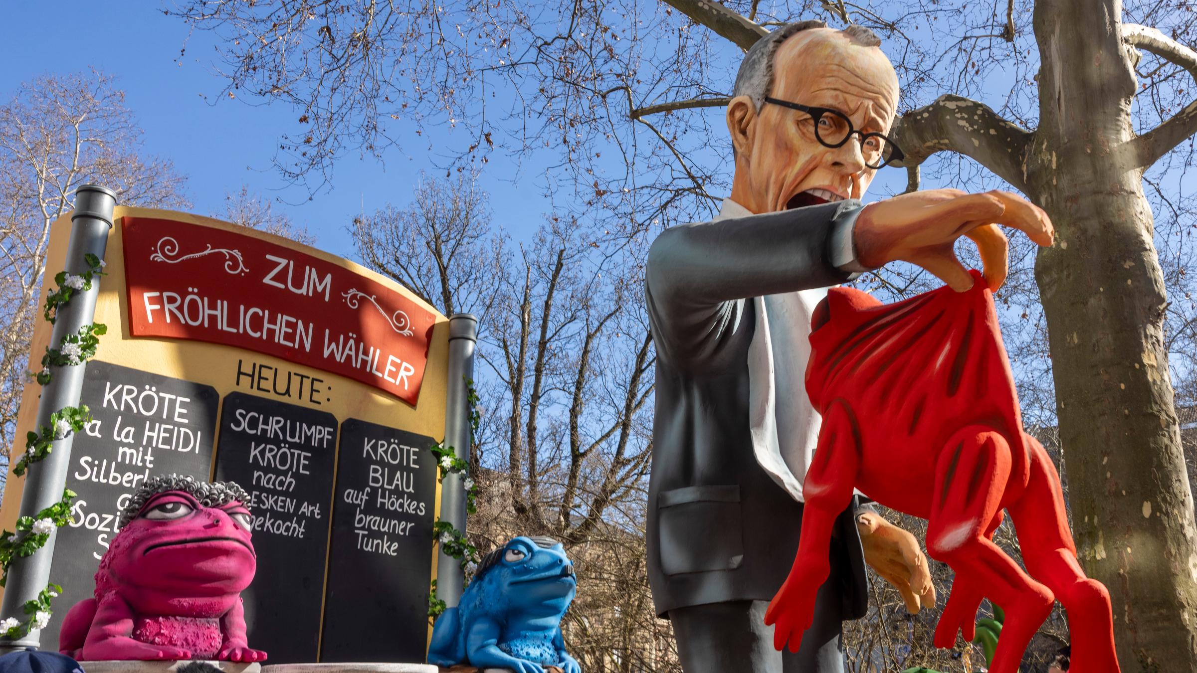 Rheinland-Pfalz, Mainz: In Mainz versammelten sich die Fastnacht-Narren zum größten Fastnachtsumzug in Rheinland-Pfalz.