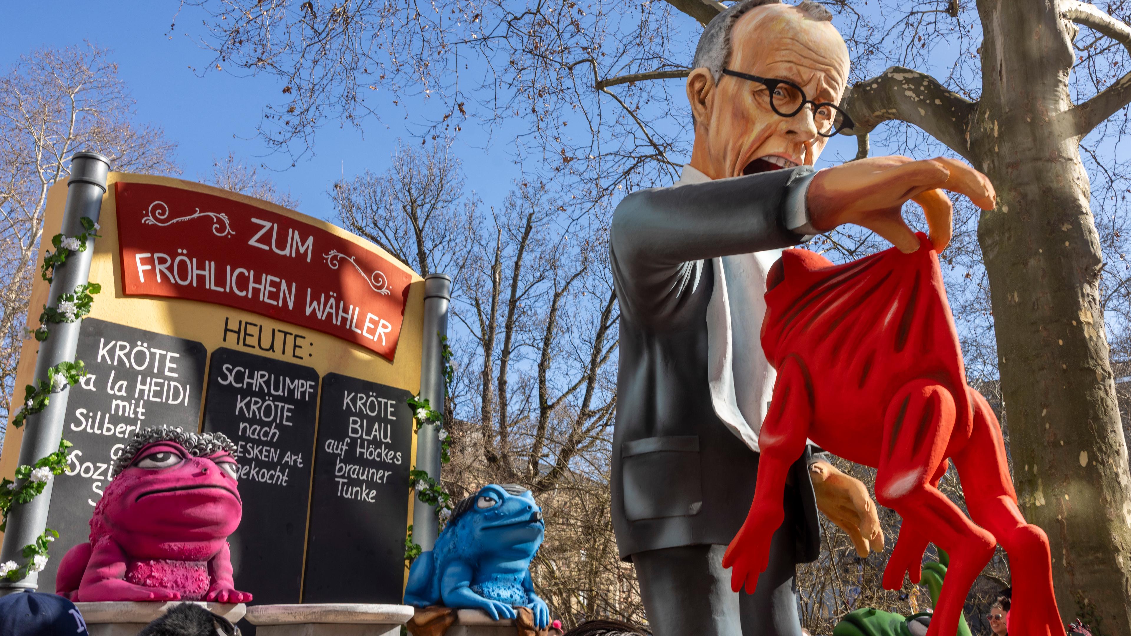 Rheinland-Pfalz, Mainz: In Mainz versammelten sich die Fastnacht-Narren zum größten Fastnachtsumzug in Rheinland-Pfalz.