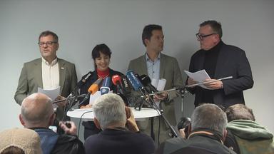 Parteispitzen der Linken, Grüne und SPD in Berlin