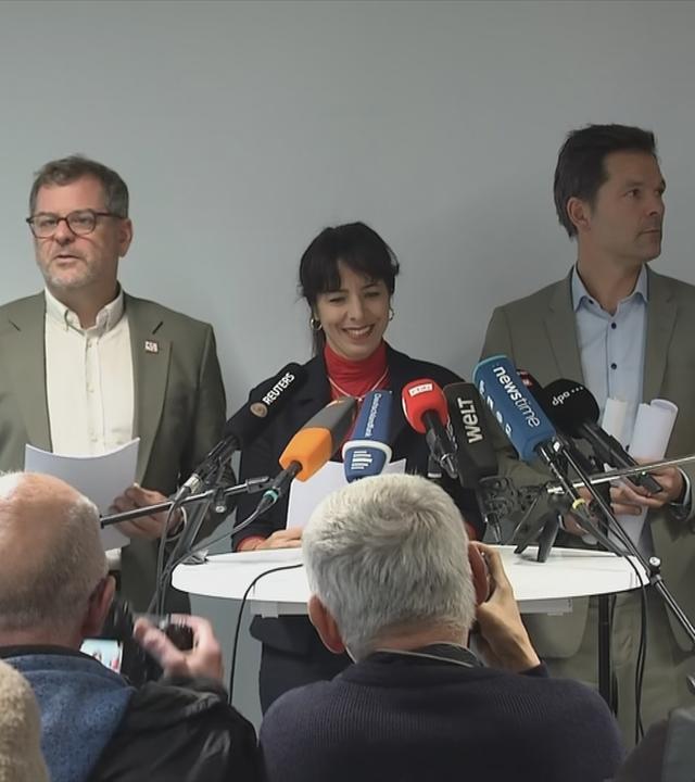 Parteispitzen der Linken, Grüne und SPD in Berlin