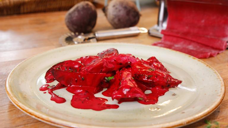 Rote-Bete-Maultaschen