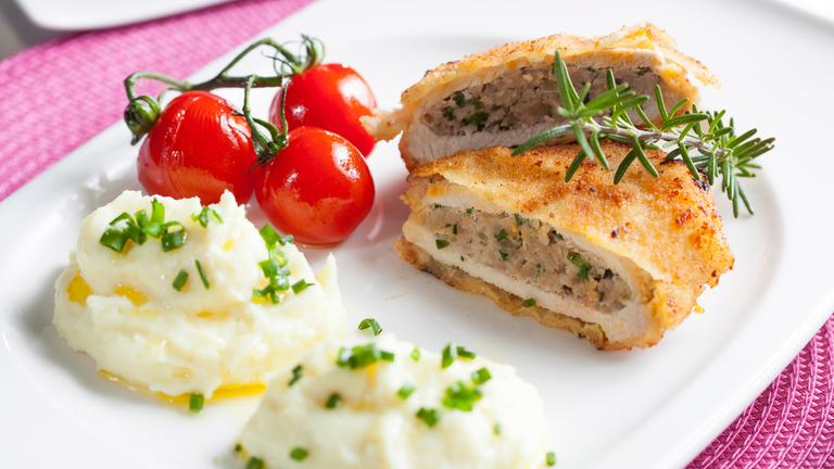 Fränkisches Rückenschnitzel mit Wurzel-Gemüsepüree