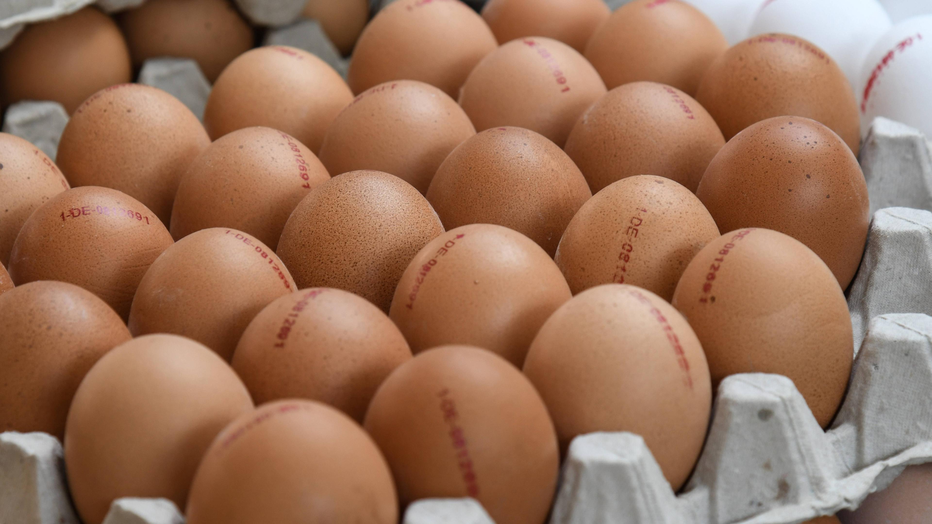 Eier in einer Verpackung