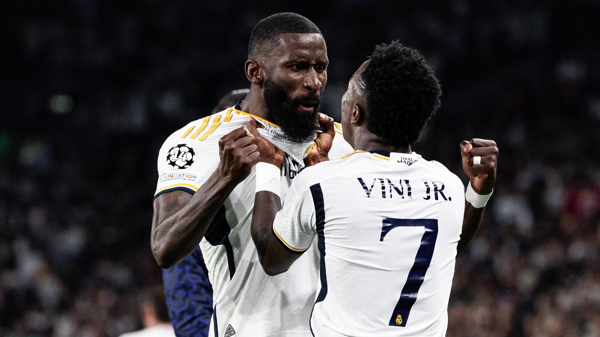 Antonio Rüdiger und Vinicius Jr.