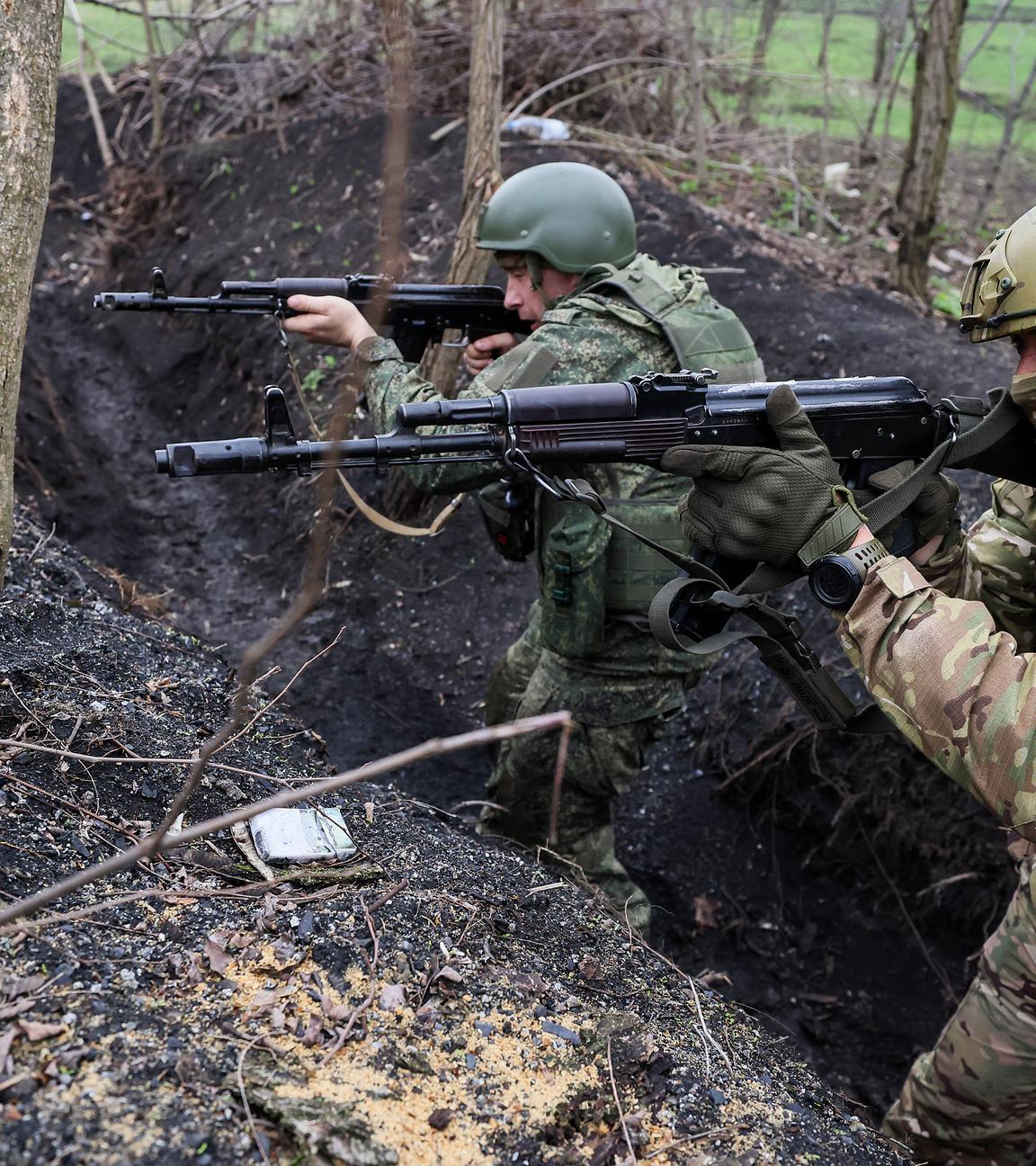 Russische Soldaten an der Front