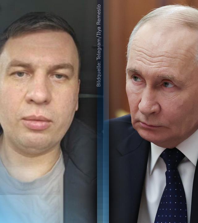Der russische Blogger Ilja Remeslo und Russlands Präsident Putin