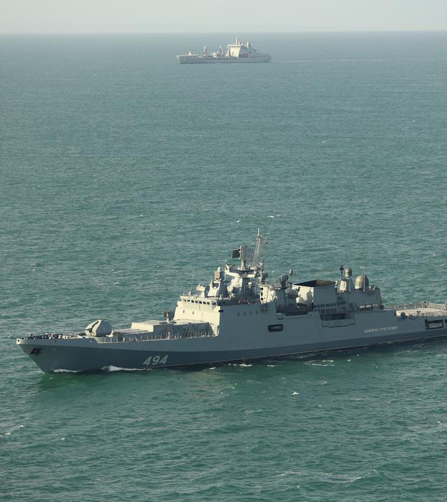 Die russische Fregatte "Admiral Grigorowitsch"