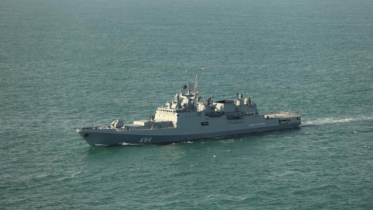 Die russische Fregatte "Admiral Grigorowitsch"