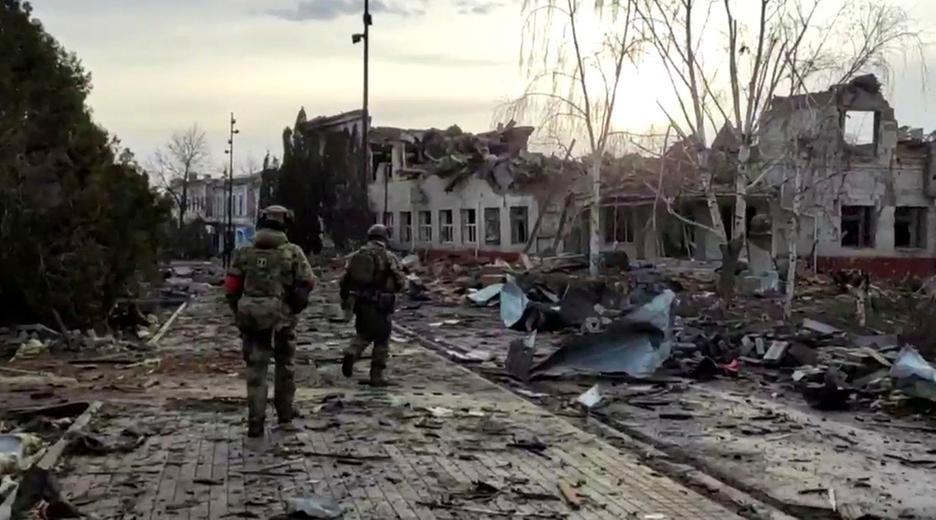 Russische Kräfte rücken in die Stadt Sudscha in der Region Kursk vor.