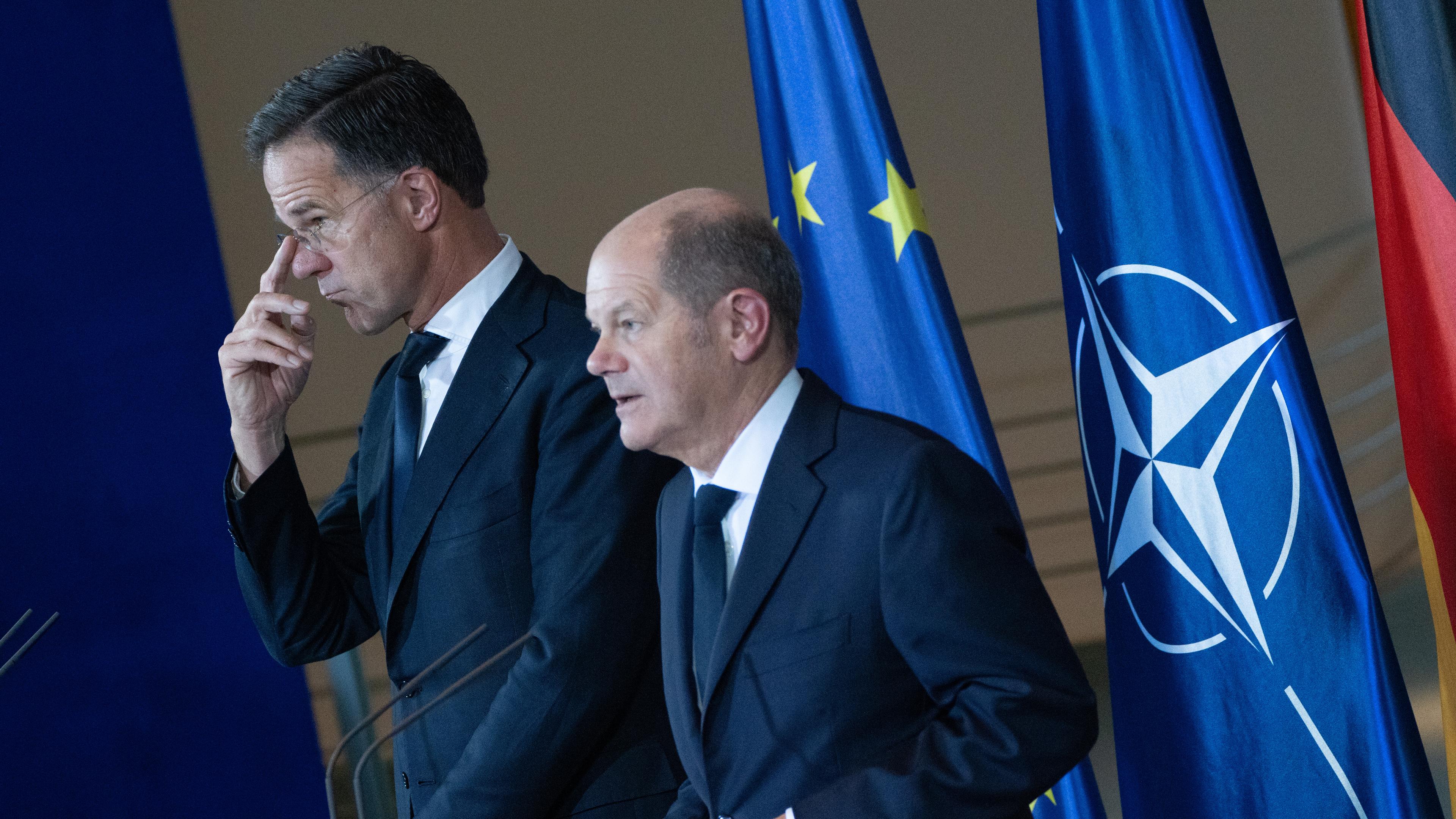 Bundeskanzler Olaf Scholz und NATO-Generalsekretär Mark Rutte.