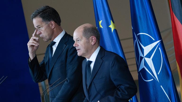 Bundeskanzler Olaf Scholz und NATO-Generalsekretär Mark Rutte.